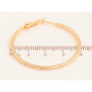 Серьги Xuping цвет Позолота 18K кольца (конго) "Декоративный узор" ø 4см фото №2