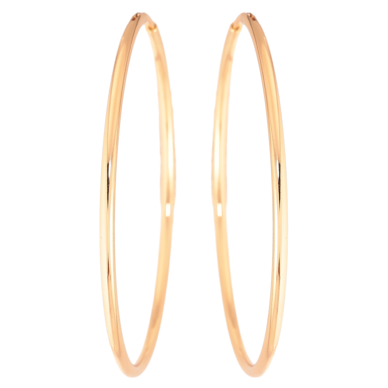 Сережки Xuping колір Позолота 18K кільця (конго) "Класика" ø 5.5см фото №1 Сережки Xuping колір Позолота 18K кільця (конго) "Класика" ø 5.5см фото №1