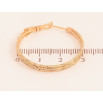 Серьги Xuping цвет Позолота 18K кольца (конго) "Декоративный узор" ø 3см фото №2