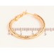 Сережки Xuping колір Позолота 18K кільця (конго) "Декоративний візерунок" ø 3см фото №2