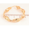 Сережки Xuping колір Позолота 18K кільця (конго) "Декоративний візерунок" ø 4см фото №2