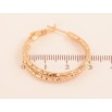 Сережки Xuping колір Позолота 18K кільця (конго) "Декоративний візерунок" ø 3см фото №2