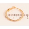 Серьги Xuping цвет Позолота 18K кольца (конго) "Декоративный узор" ø 2.5см фото №2