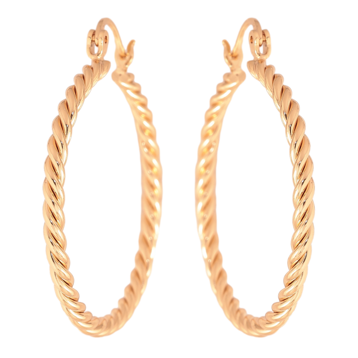 Сережки Xuping колір Позолота 18K кільця (конго) "Декоративний візерунок" ø 3.5см фото №23