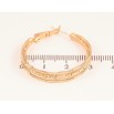 Серьги Xuping цвет Позолота 18K кольца (конго) "Декоративный узор" ø 3см фото №2
