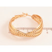 Серьги Xuping цвет Позолота 18K кольца (конго) "Декоративный узор" ø 3.5см фото №2