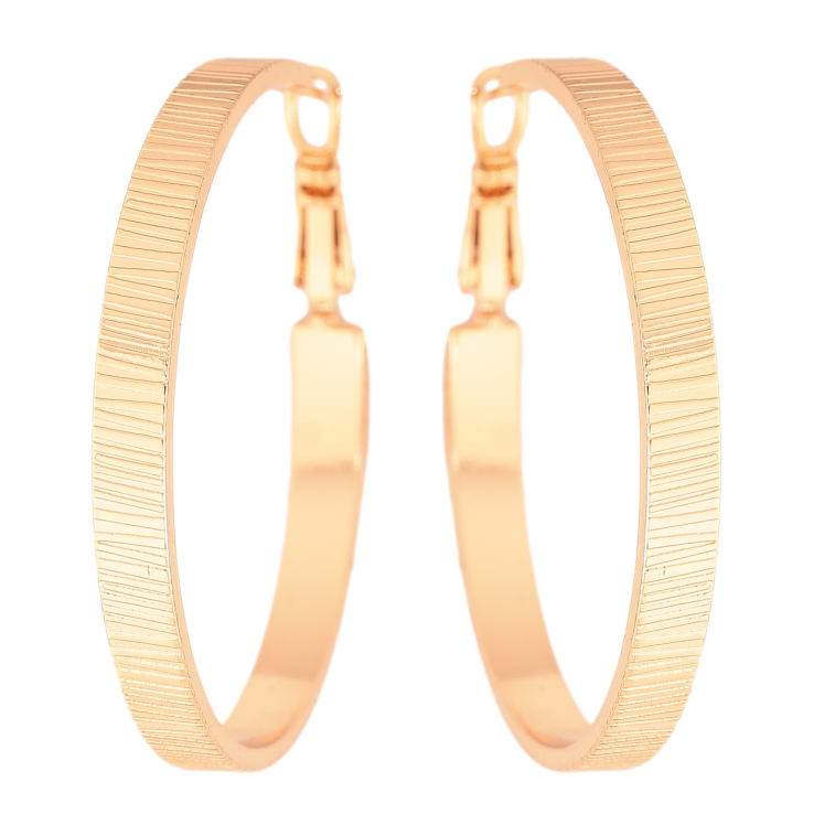 Сережки Xuping колір Позолота 18K кільця (конго) "Декоративний візерунок" ø 4см фото №25