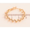 Сережки Xuping колір Позолота 18K кільця (конго) Пружинки з кристалами" ø 3см фото №2