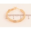 Сережки Xuping колір Позолота 18K кільця (конго) "Декоративний візерунок" ø 2.5см фото №2
