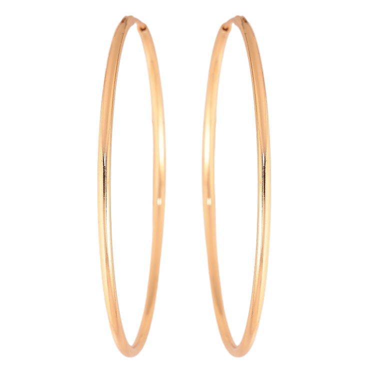 Серьги Xuping цвет Позолота 18K кольца (конго) "Классика" ø 6см фото №5