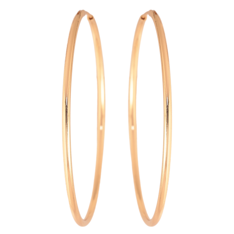 Сережки Xuping колір Позолота 18K кільця (конго) "Класика" ø 6см фото №1