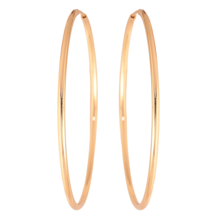 Серьги Xuping цвет Позолота 18K кольца (конго) "Классика" ø 6см фото №1