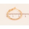 Сережки Xuping колір Позолота 18K кільця (конго) "Декоративний візерунок" ø 2.5см фото №2