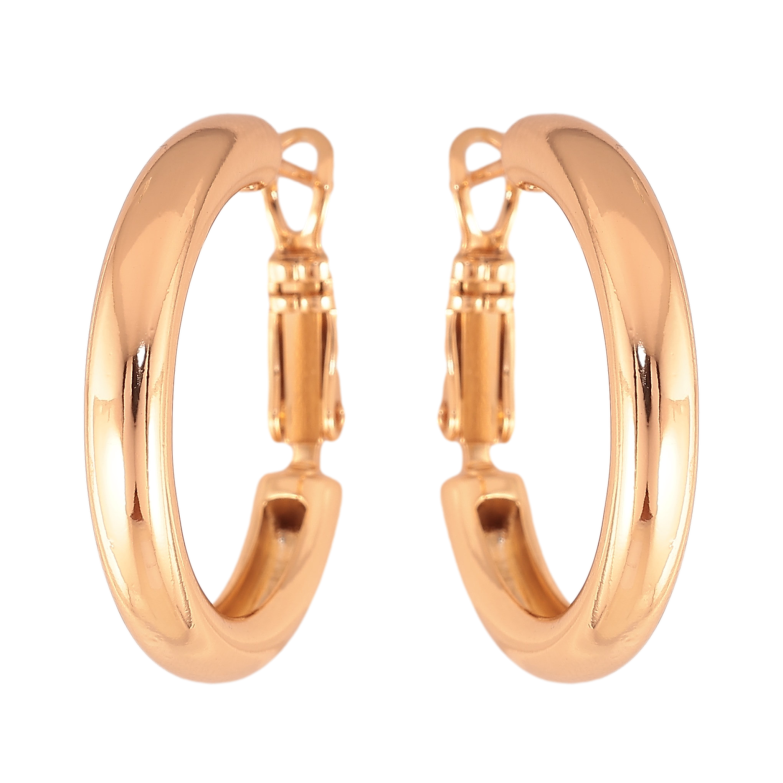 Серьги Xuping цвет Позолота 18K кольца (конго) "Классика" ø 2,5см фото №1