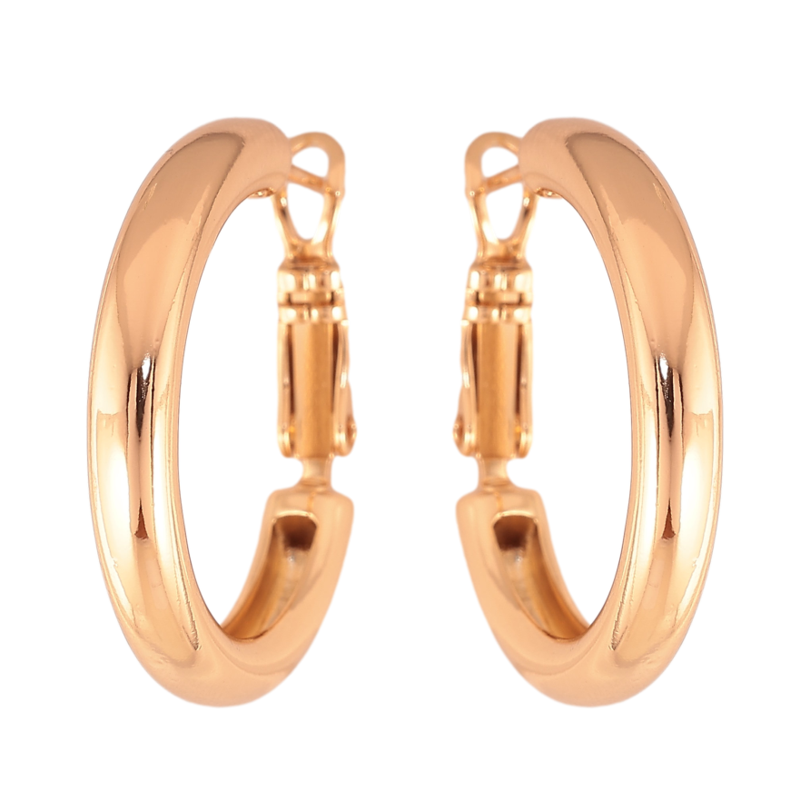 Серьги Xuping цвет Позолота 18K кольца (конго) "Классика" ø 2,5см фото №1