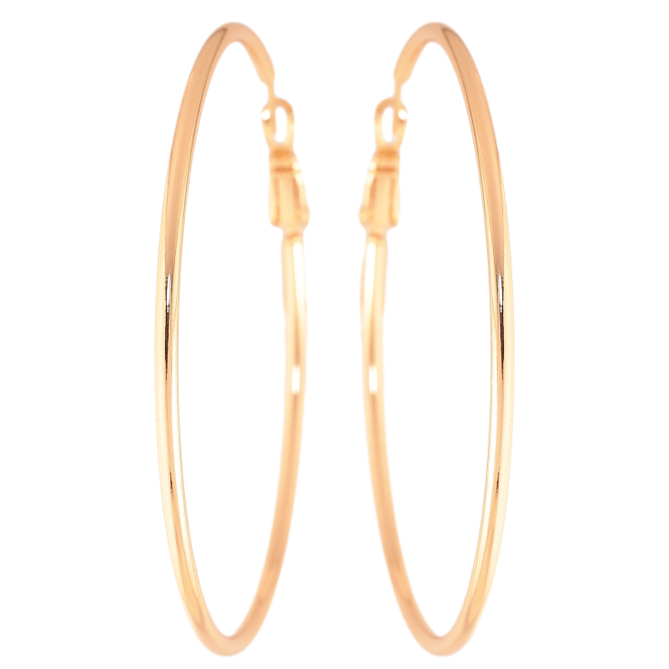 Сережки Xuping колір Позолота 18K кільця (конго) "Классика" ø 6см фото №3