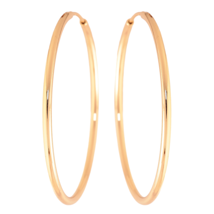 Сережки Xuping колір Позолота 18K кільця (конго) "Классика" ø 5см фото №1