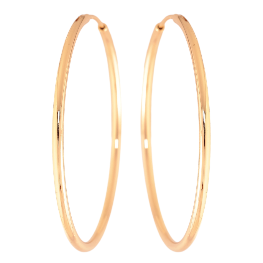 Сережки Xuping колір Позолота 18K кільця (конго) "Классика" ø 5см фото №1 Сережки Xuping колір Позолота 18K кільця (конго) "Классика" ø 5см фото №1