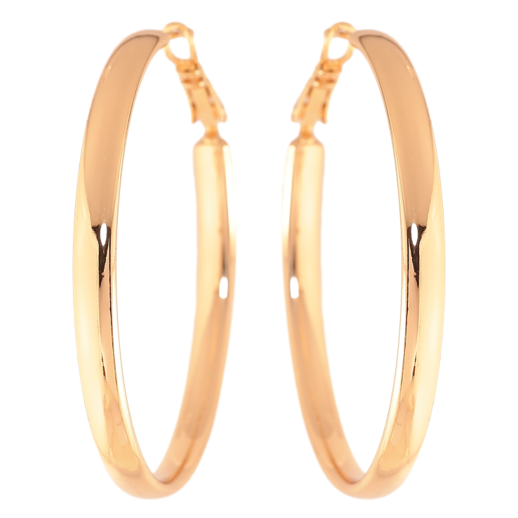 Сережки Xuping колір Позолота 18K кільця (конго) "Классика" ø 4.5см фото №7