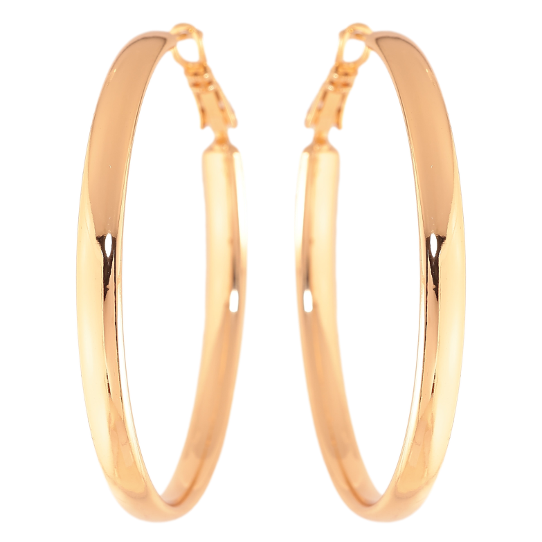 Серьги Xuping цвет Позолота 18K кольца (конго) "Классика" ø 4.5см фото №1