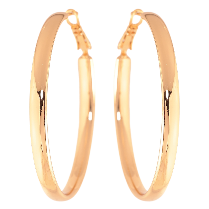 Сережки Xuping колір Позолота 18K кільця (конго) "Классика" ø 4.5см фото №1 Сережки Xuping колір Позолота 18K кільця (конго) "Классика" ø 4.5см фото №1