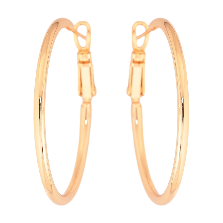 Сережки Xuping колір Позолота 18K кільця (конго) "Класика" ø 3.5см фото №13