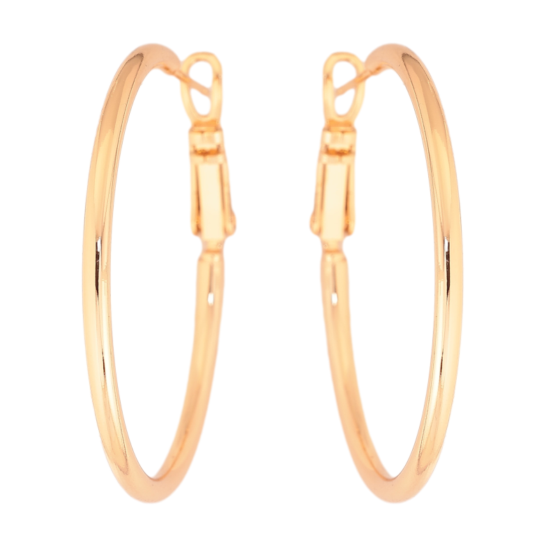 Сережки Xuping колір Позолота 18K кільця (конго) "Класика" ø 3.5см фото №1 Сережки Xuping колір Позолота 18K кільця (конго) "Класика" ø 3.5см фото №1