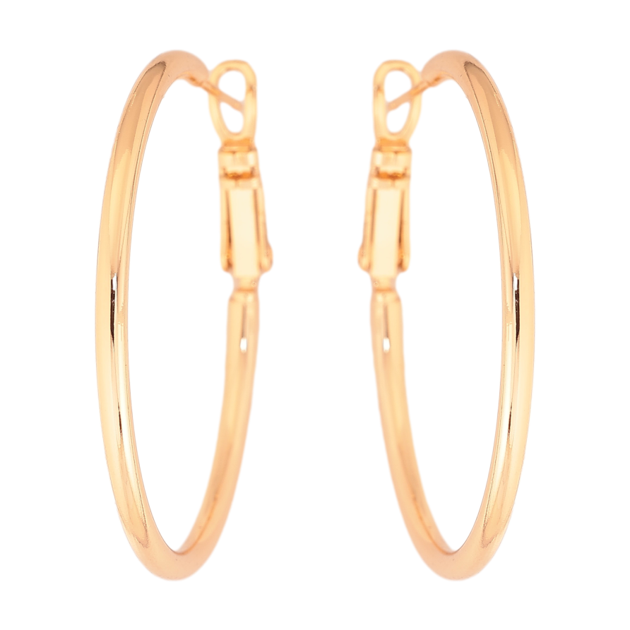 Сережки Xuping колір Позолота 18K кільця (конго) "Класика" ø 3.5см фото №1