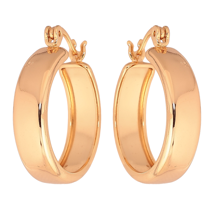 Сережки Xuping колір Позолота 18K кільця (конго) "Широкі кільця" ø 2см фото №14