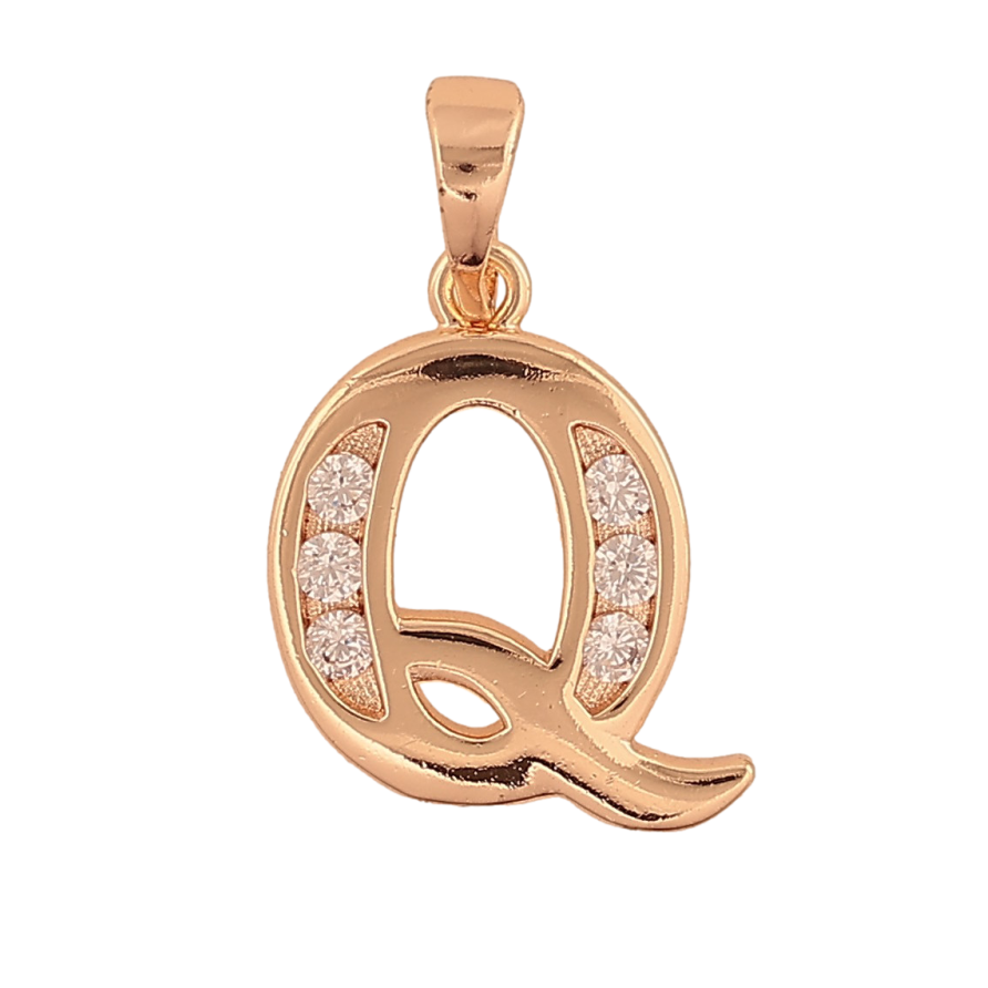 Кулон Xuping M&L цвет 18K "Буква Q" для цепочки до 6мм фото №1