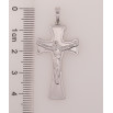 Кулон Xuping M&L колір Родій "Хрест з Розп'яттям" для ланцюжка до 6мм фото №2