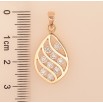 Кулон Xuping M&L колір 18K "Візерунок з кристалами" для ланцюжка до 5мм фото №2