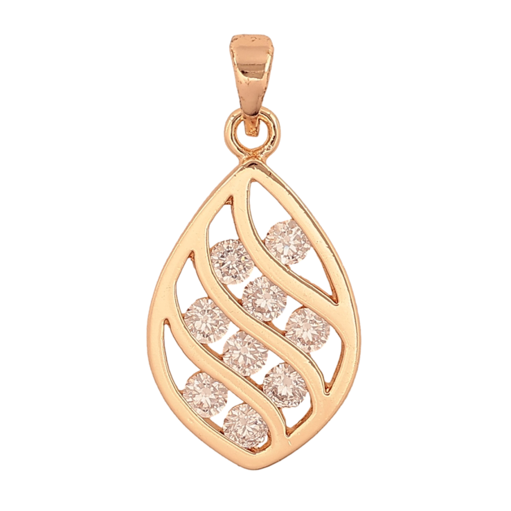 Кулон Xuping M&L колір 18K "Візерунок з кристалами" для ланцюжка до 5мм фото №24