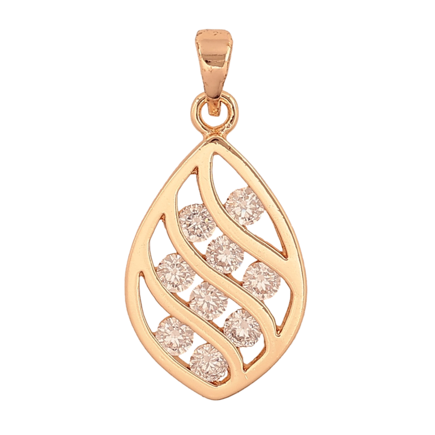 Кулон Xuping M&L колір 18K "Візерунок з кристалами" для ланцюжка до 5мм фото №1