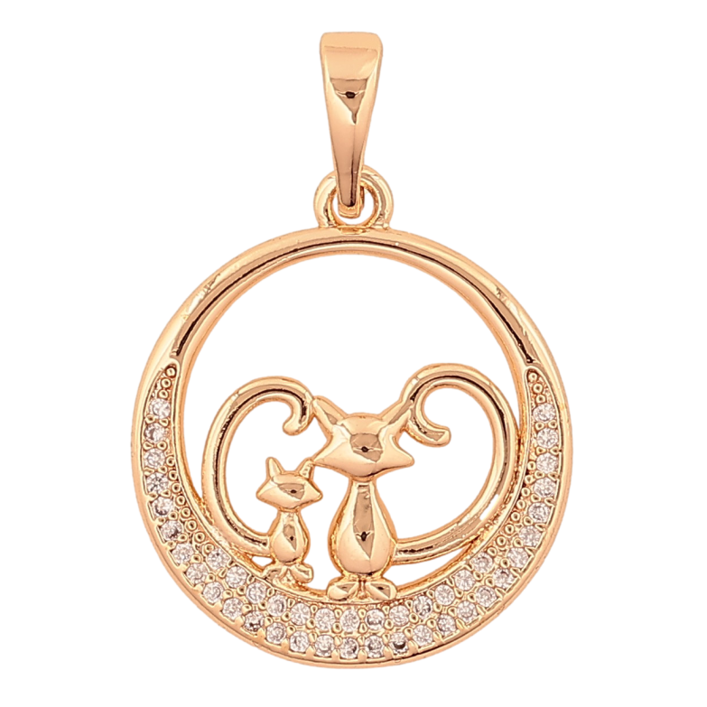 Кулон Xuping M&L колір 18K "Котики" для ланцюжка до 6мм фото №1