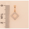 Кулон Xuping M&L колір 18K "Ромб із кристалами" для ланцюжка до 5мм фото №2