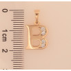 Кулон Xuping M&L цвет 18K "Буква B" для цепочки до 5мм фото №2