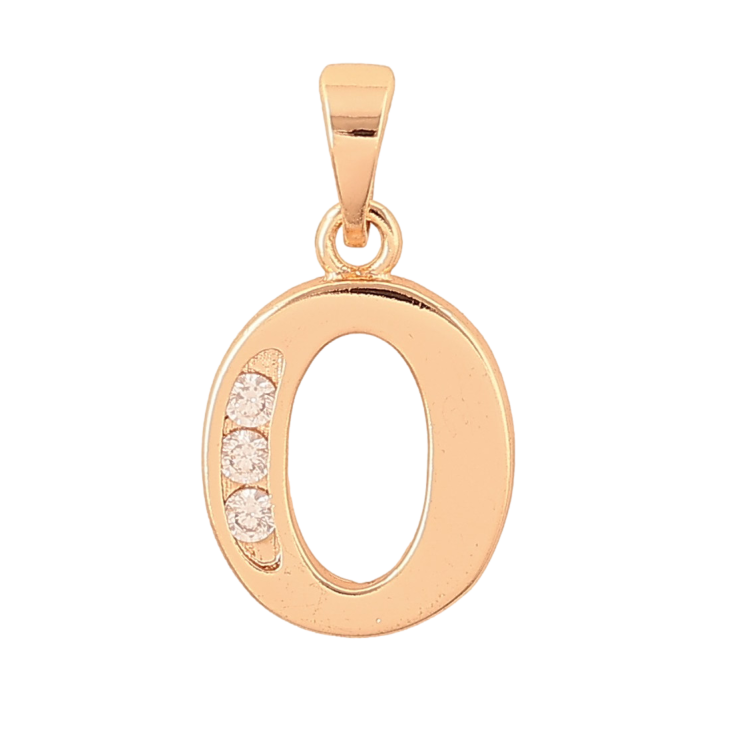 Кулон Xuping M&L колір 18K "Літера O" для ланцюжка до 5мм фото №2