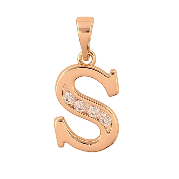 Кулон Xuping M&L колір 18K "Літера S" для ланцюжка до 5мм фото №4