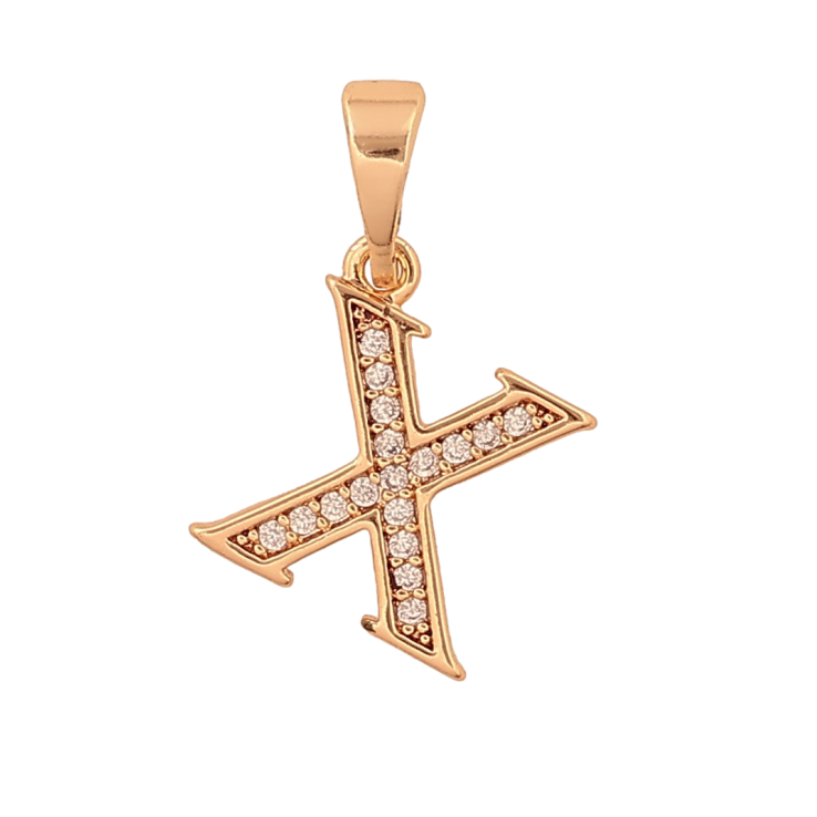 Кулон Xuping M&L колір 18K "Літера X" для ланцюжка до 5мм фото №6