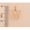 Кулон Xuping M&L цвет 18K "Буква W" для цепочки до 5мм фото №2
