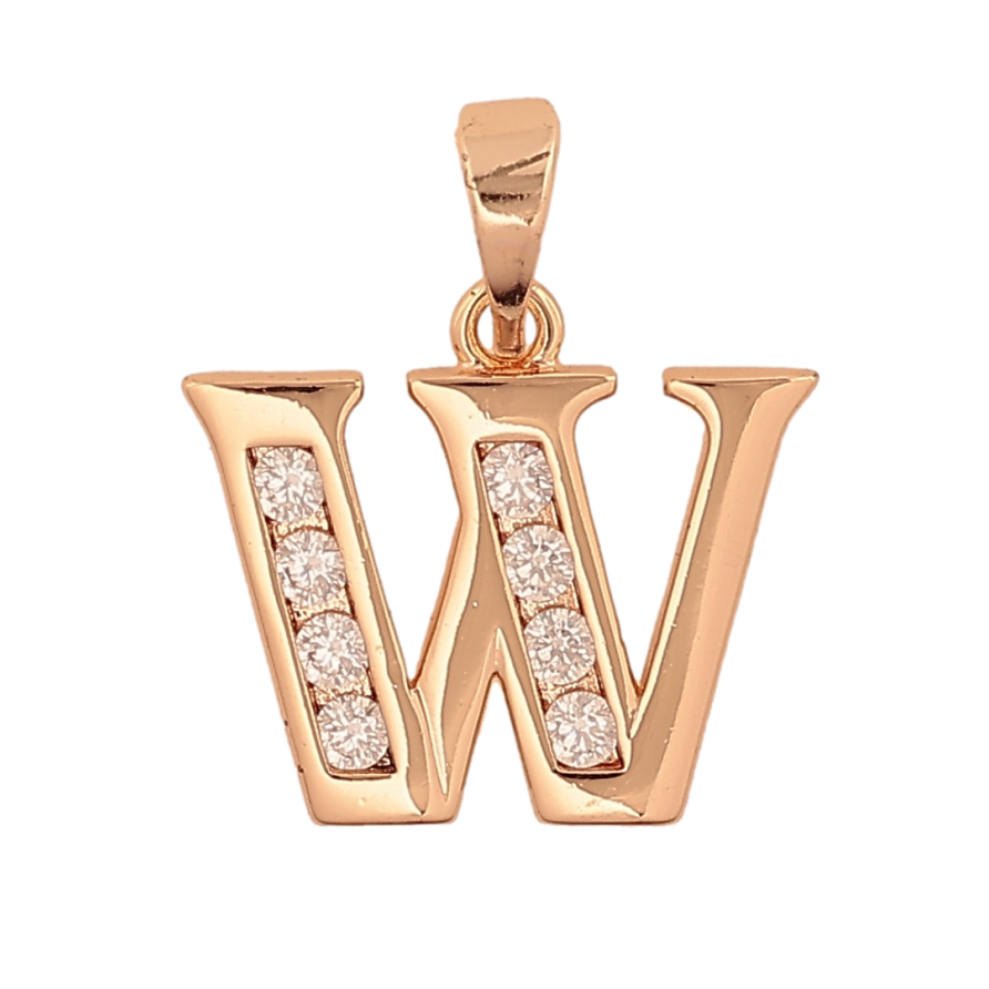 Кулон Xuping M&L цвет 18K "Буква W" для цепочки до 5мм фото №1