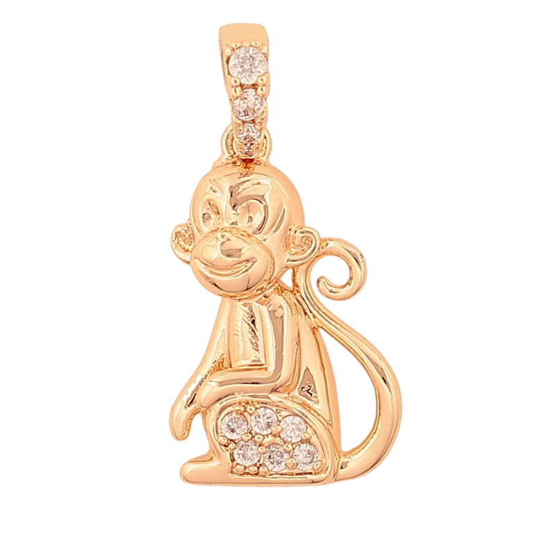 Кулон Xuping M&L колір 18K "Мавпочка" для ланцюжка до 4мм фото №1 Кулон Xuping M&L колір 18K "Мавпочка" для ланцюжка до 4мм фото №1