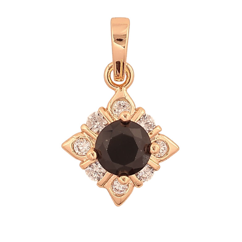 Кулон Xuping M&L цвет 18K "Ромбовая подвеска с черным кристаллом" для цепочки до 5мм фото №1 Кулон Xuping M&L цвет 18K "Ромбовая подвеска с черным кристаллом" для цепочки до 5мм фото №1