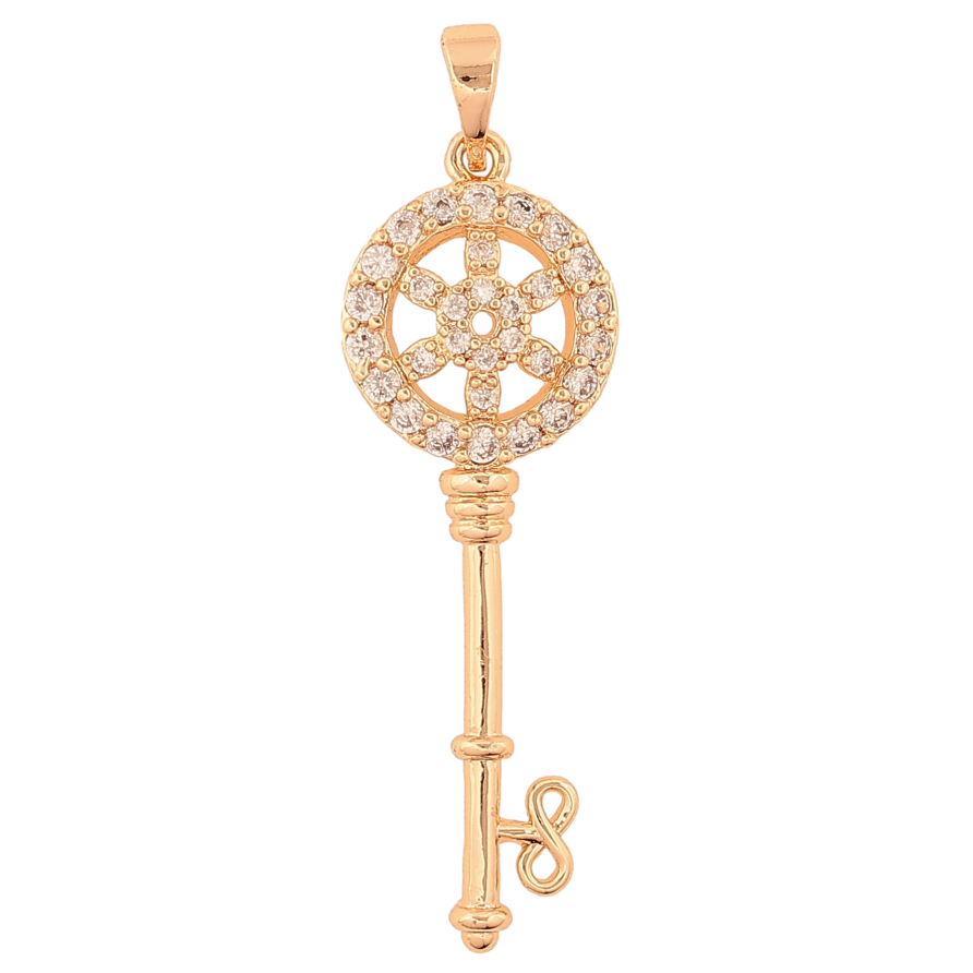 Кулон Xuping M&L колір 18K "Ключик з кристалами" для ланцюжка до 5мм фото №1 Кулон Xuping M&L колір 18K "Ключик з кристалами" для ланцюжка до 5мм фото №1