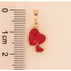 Кулон Xuping M&L колір 18K "Червоні серця" для ланцюжка до 5мм фото №2