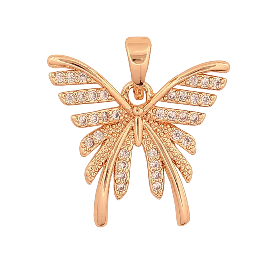 Кулон Xuping M&L цвет 18K "Бабочка с кристаллами" для цепочки до 5мм фото №1 Кулон Xuping M&L цвет 18K "Бабочка с кристаллами" для цепочки до 5мм фото №1