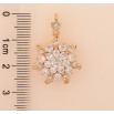 Кулон Xuping M&L цвет 18K "Снежинка с кристаллами" для цепочки до 3мм фото №2