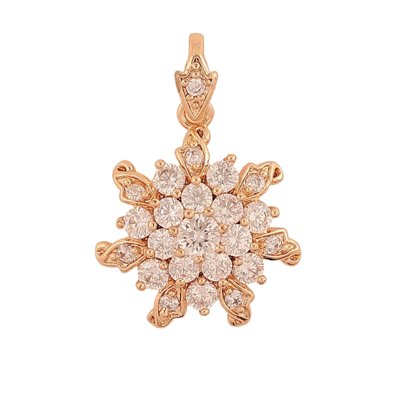 Кулон Xuping M&L цвет 18K "Снежинка с кристаллами" для цепочки до 3мм фото №1