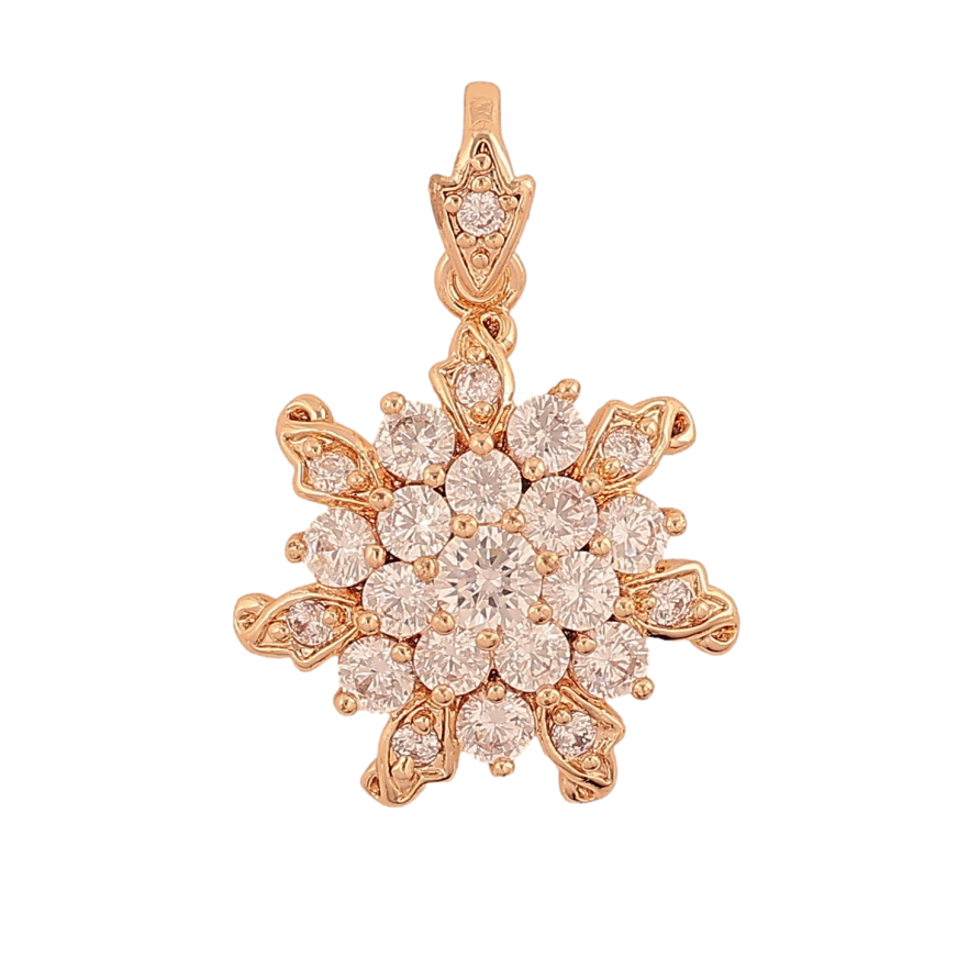 Кулон Xuping M&L цвет 18K "Снежинка с кристаллами" для цепочки до 3мм фото №1